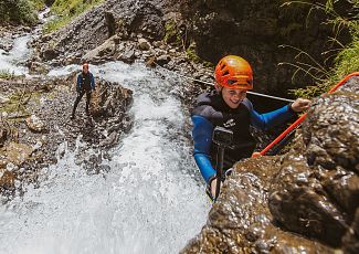 Canyoning in Warth-Schröcken.