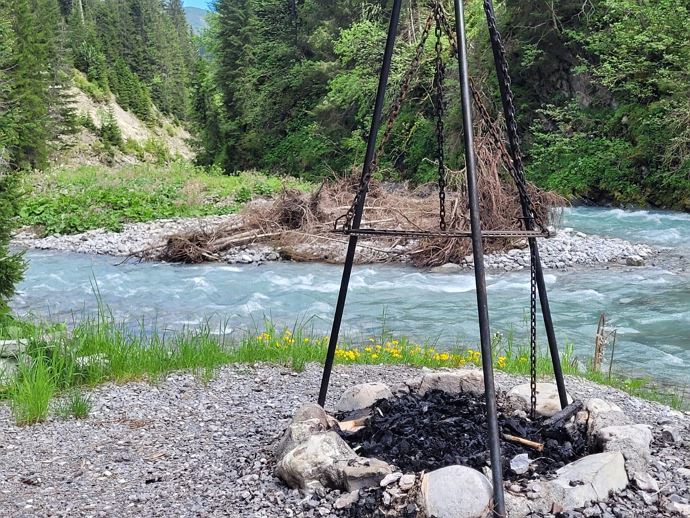 Feuerstelle beim Lech