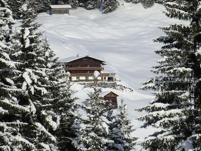 Idyllische Lage unsers Hauses in Winterlandschaft